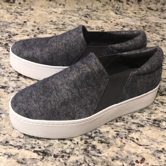 Vince Shoes - New! Vince Warren Flannel Sneakers in Pewter